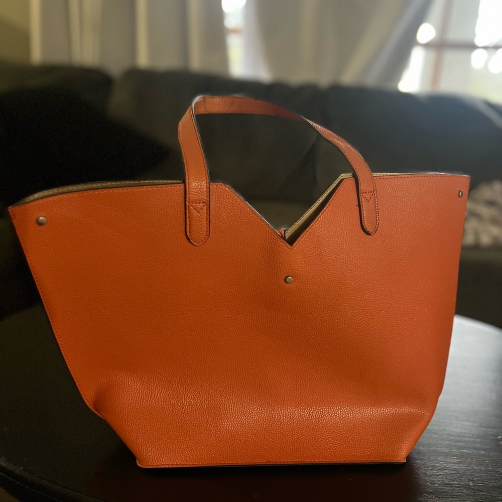 Neiman Marcus Vibrant Orange Tote - Picture 2 of 4